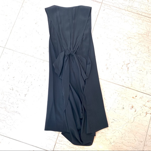 Jay Godfrey Black Silk Tank Top with Twisted Back - Picture 11 of 11